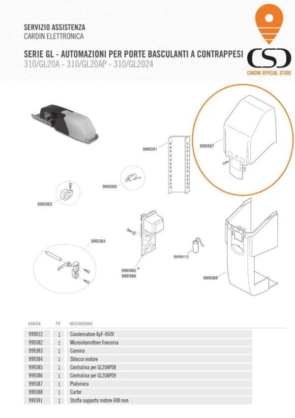 999387 - PLAFORNIERA GL20-GLB240x