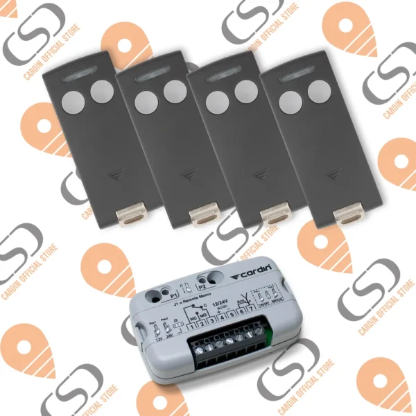 K-ELES504RMC1 - KIT 1 RICEVENTE MONO CANALE E 4 RADIOCOMANDI