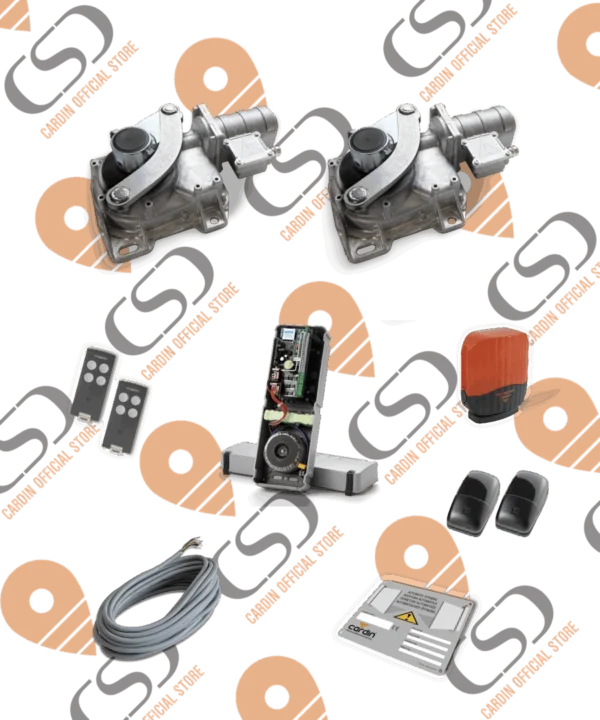 KT-HLXCORE24CC - KIT Automazione 24V c/encoder per ante 3mt/350kg max apertura 110°
