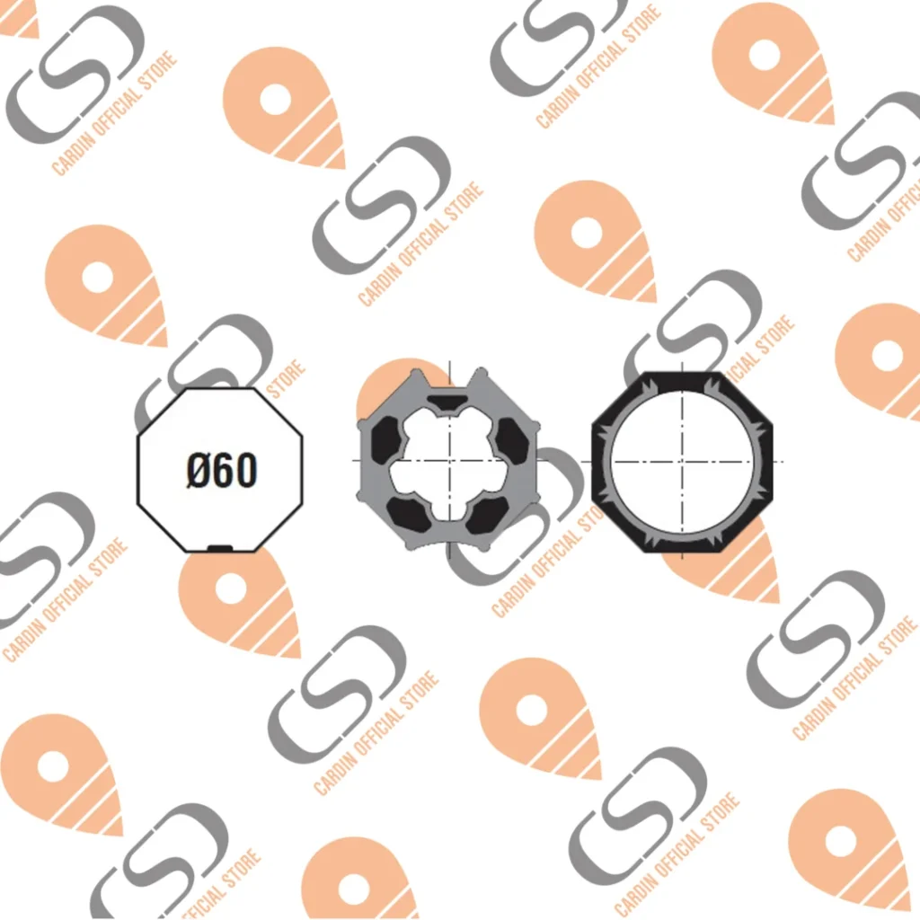 2204320 Adattatori ottagonale 60mm